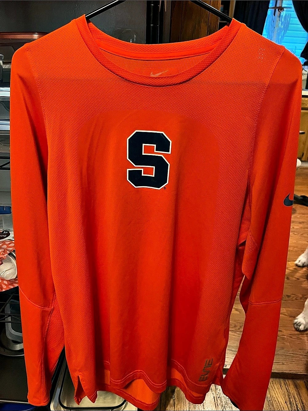Nike Syracuse Orange Nike Elite Basketball On-Court Shooter Long Sleeve Shirt